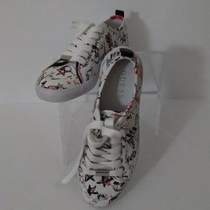 Guess Love Graffiti Sneaker WG Goodly White Lace Up Women's 6-M